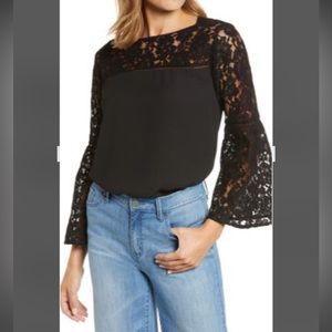 Halogen lace detail tunic